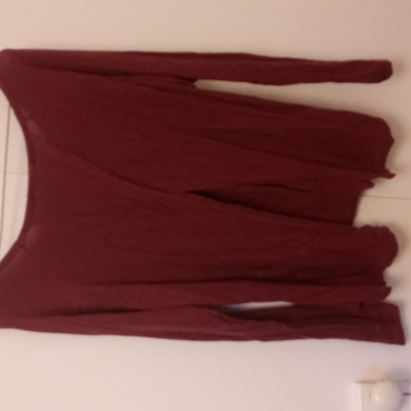 Open Back mauve long tee - Picture 4 of 4